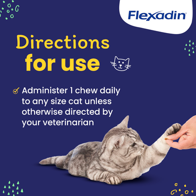 Vetoquinol Flexadin Cat Joint Supplement Chews with UCII, 30count bag