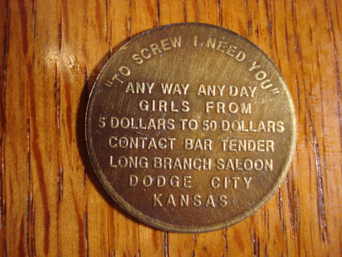 Long Branch Saloon Brothel Token