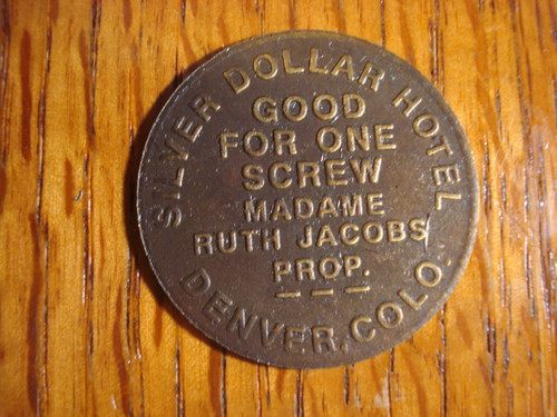 Silver Dollar Hotel Brothel Token