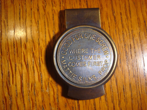 Mattie Silks Brothel Brass Money Clip