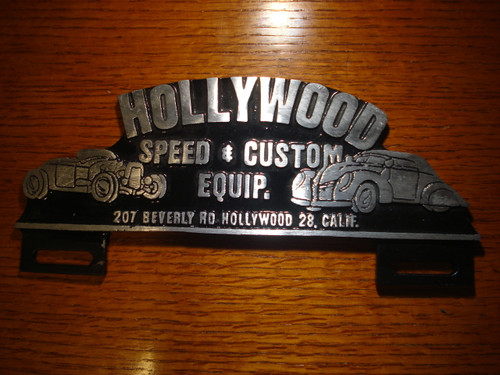 Hollywood Speed & Custom Equip Car License Plate (FOBS Toppers)