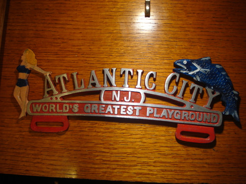 Atlantic City NJ Car License Plate (FOBS Toppers)