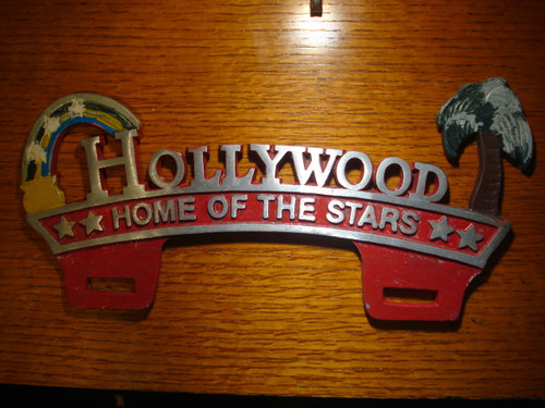 Hollywood home of the Stars Car License Plate (FOBS Toppers)