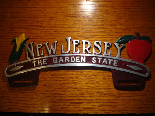 New Jersey The Garden State Car License Plate (FOBS Toppers)