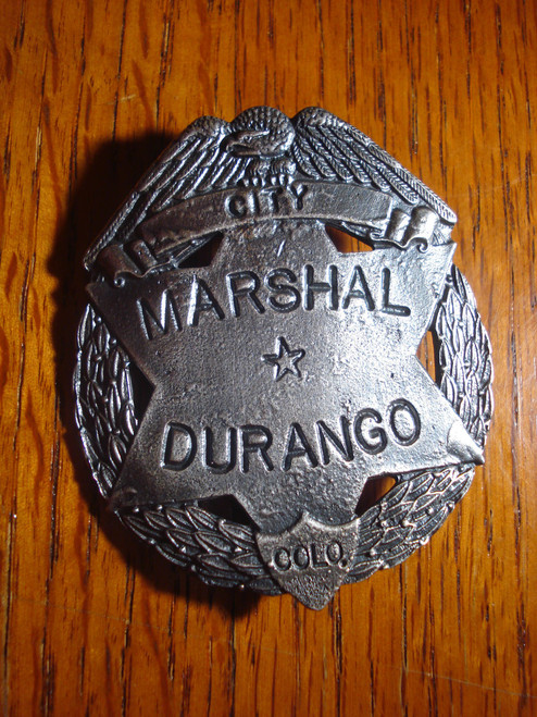 Durango City Marshal Colo  Western Badge 