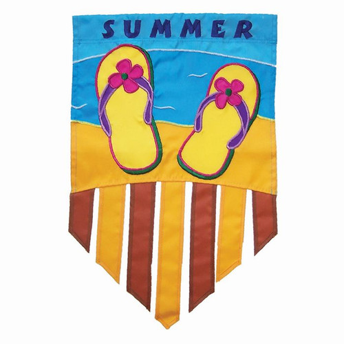 Summer Flip Flops Garden Flag Tails