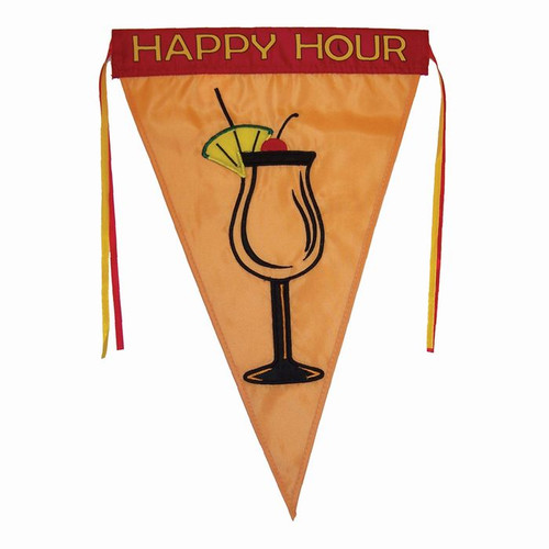 Cocktail Pennant Garden Flag