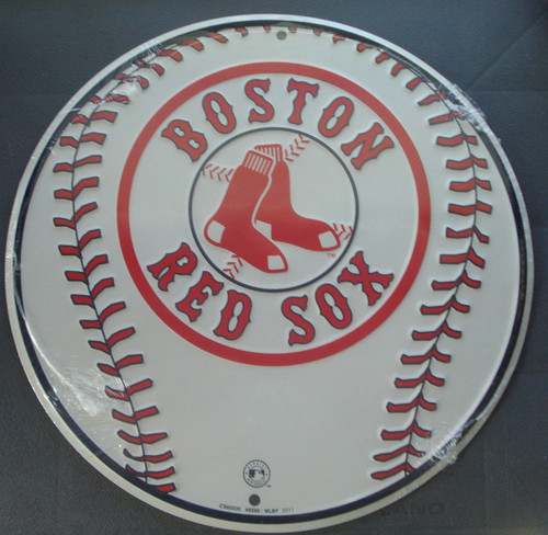 Boston Rd Sox Metal Baseball Sign