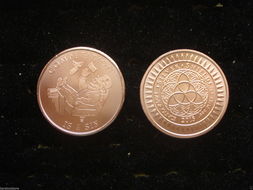 Competition Is A Sin Copper Round 1 oz .999 Fine
