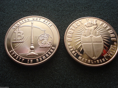  Bullion Not Bits Copper Round 1 oz .999 Fine