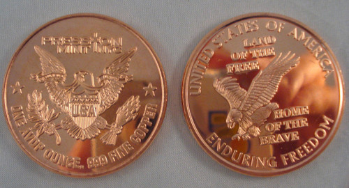 Land of the Free Copper Round 1 oz .999 Fine