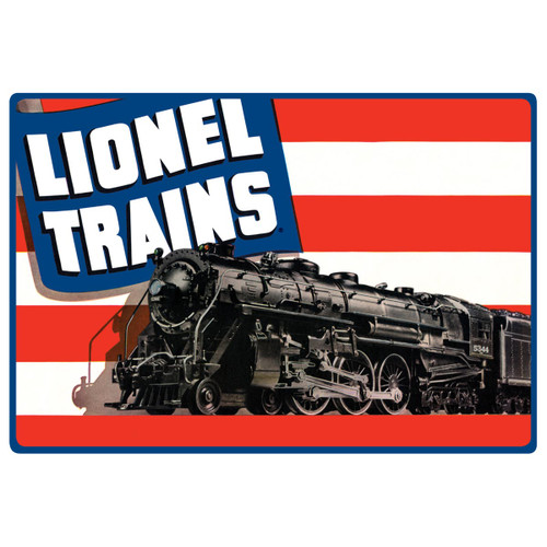 Lionel Engine Flag Tin Sign