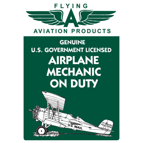 Airplane Mechanic on Duty Tin Sign