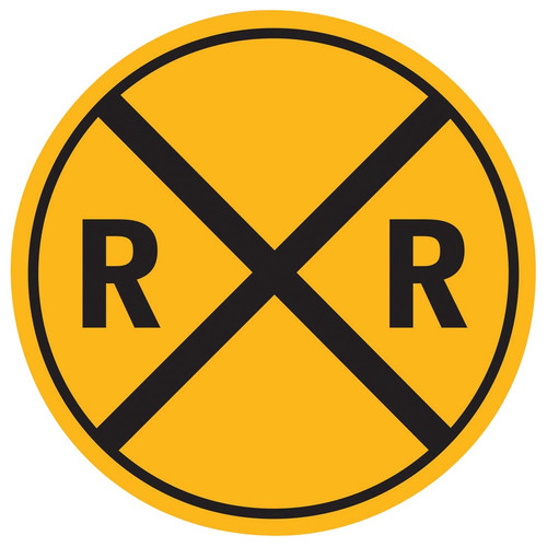 Railroad R R X-ing Tin Sign