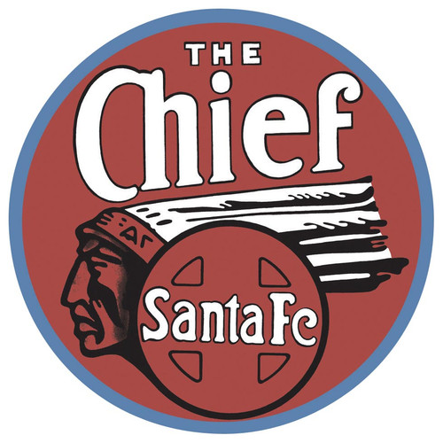 Santa Fe The Chief Tin Sign