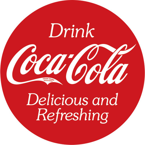 Coca-Cola® Button Tin Sign