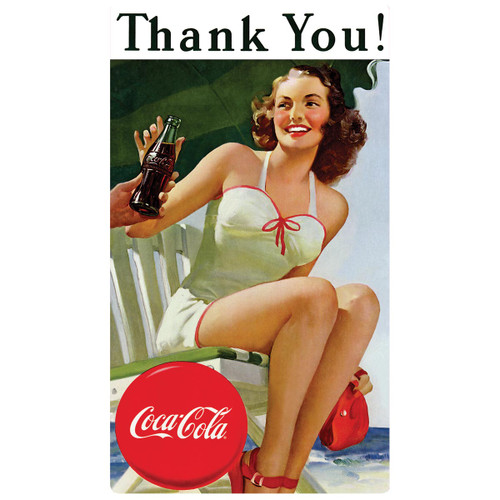 Coca-Cola® Thank You Beauty Tin Sign