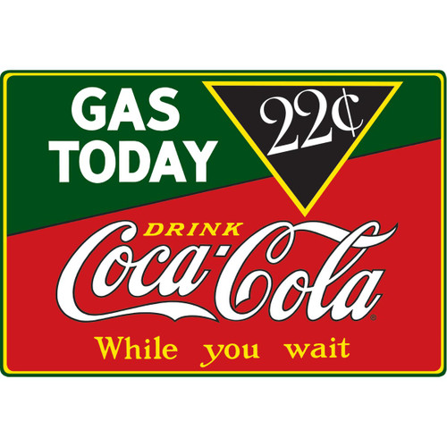 COKE® Gas Today Tin Sign