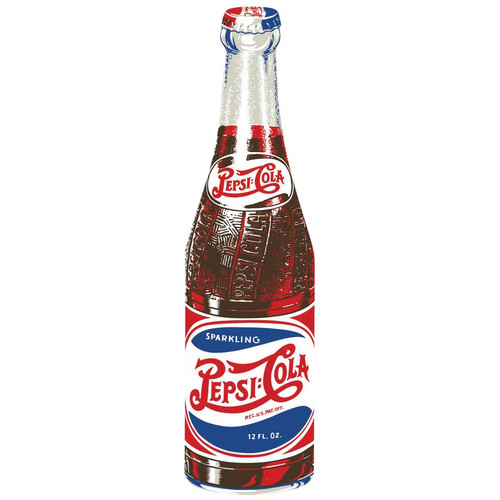 Pepsi® Bottle Die-Cut Tin Sign