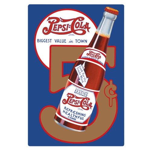 Pepsi® Golden Tin Sign