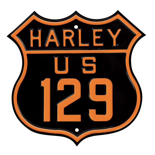 Harley H-D® Route 129 Parking Street Sign
