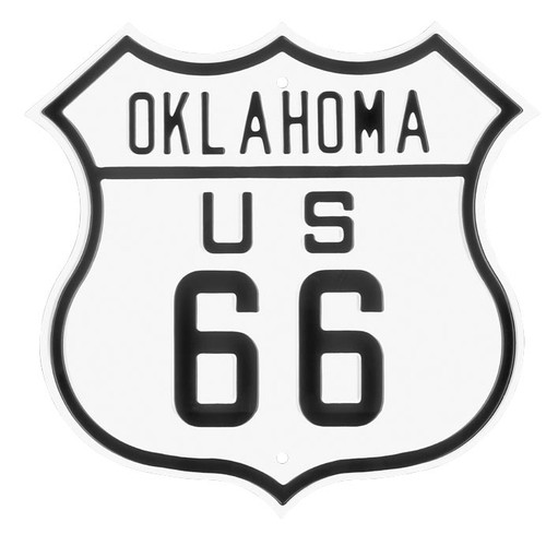 Route 66 Oklahoma Parking Street Sign