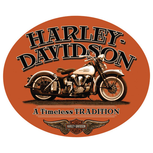 H-D® Timeless Oval Die-Cut and Embossed Tin Sign