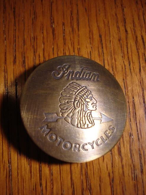Indian Motorcycles Solid Brass Western Badge 
