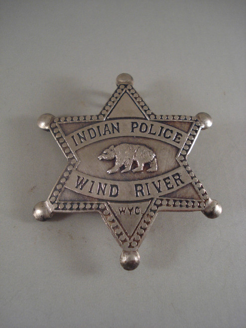 Indian Police Wind River  Western Badge