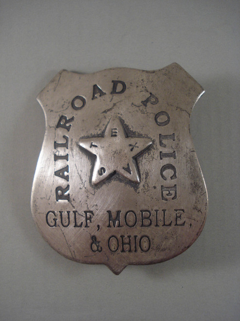 Railroad Police Gulf, Mobile, & Ohio Western Badge
