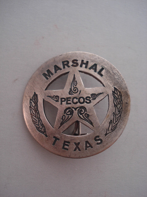Texas Marshal Pecos Western Badge