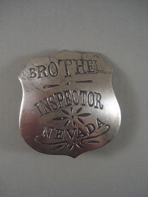 Brothel Inspector Nevada Western Badge 