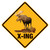 Moose X-ing Tin Sign