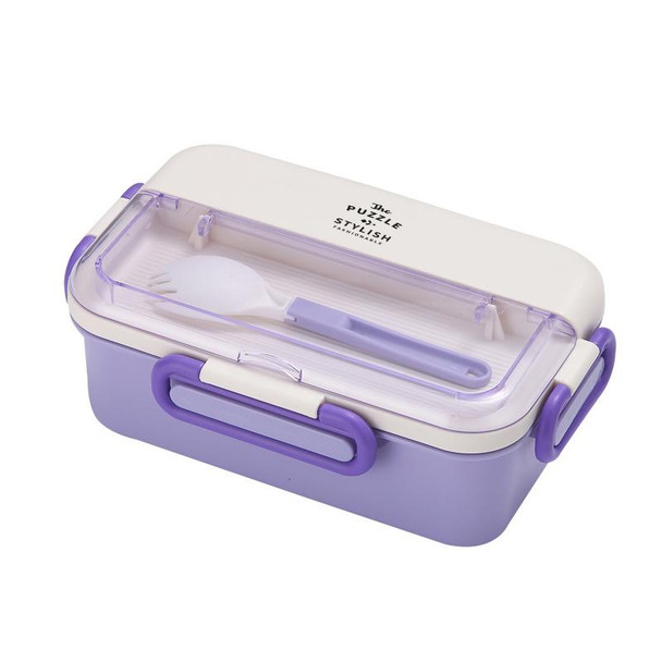 Puzzle Stylish Lunchbox Long Purple