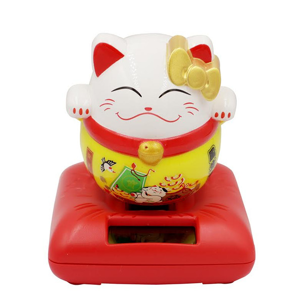 Solar Powered Head Bobbing Lucky Cat - 1