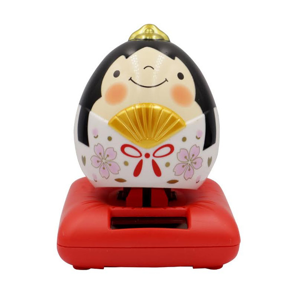 Solar Powered Head Bobbing Japanese Lady (White)