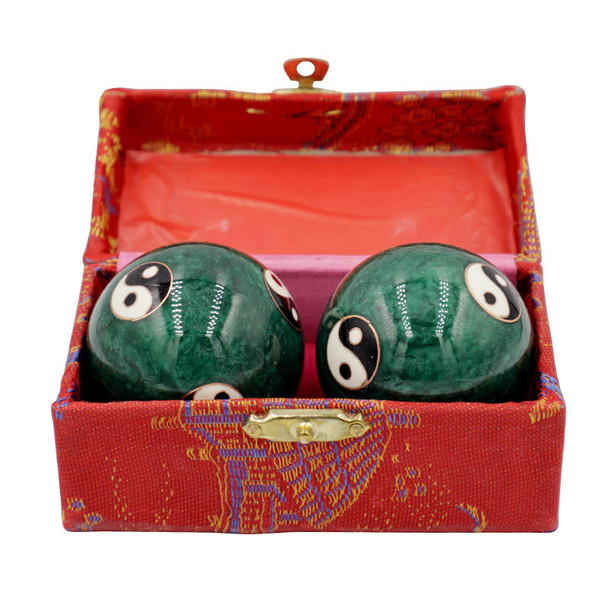 Health Handball Pair - Green w/ Yin Yang 362202