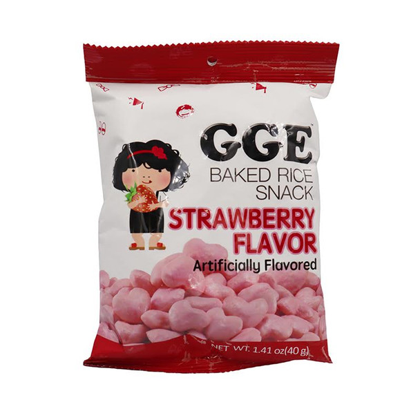 GGE Baked Rice Snack Strawberry Flavor 1.41oz