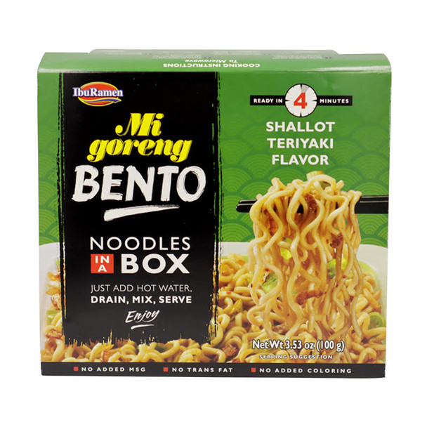IbuRamen Mi Goreng Bento Noodles in a Box Shallot Teriyaki Flavor 3.53oz