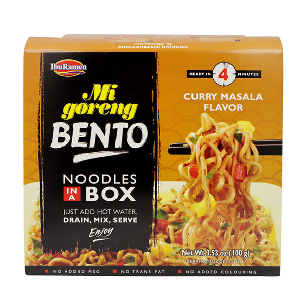 IbuRamen Mi Goreng Bento Noodles in a Box Curry Masala Flavor 3.53oz