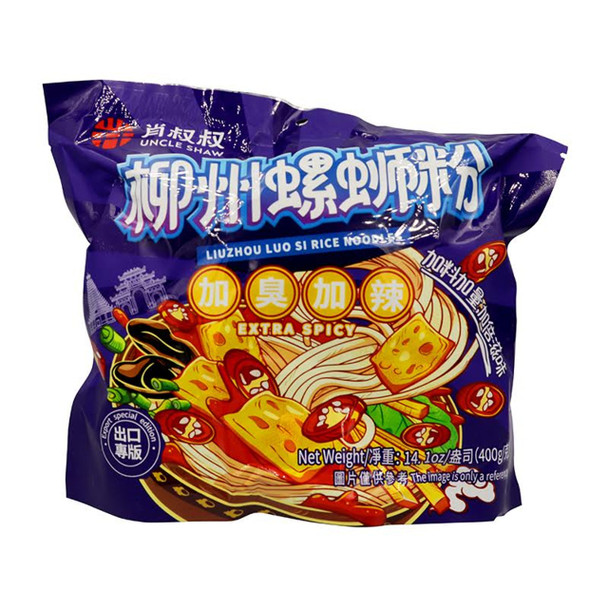 Uncle Shaw Liuzhou Luo Si Rice Noodles Extra Spicy 14.1oz