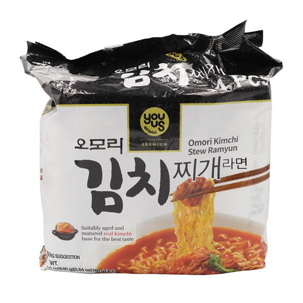 YouUs GS Retail Omori Kimchi Stew Ramyun 4-Pack 22.56oz