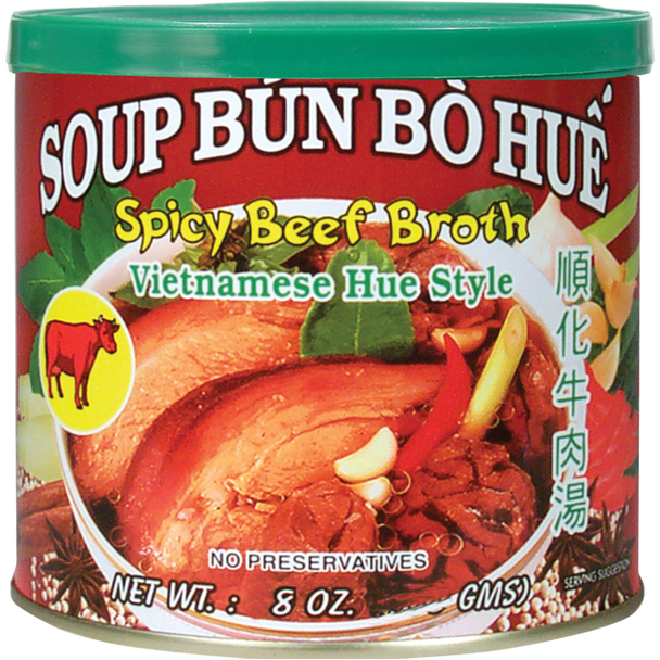 Dragonfly Soup Bun Bo Hue Spicy Artificial Beef Flavored Broth Mix 8oz