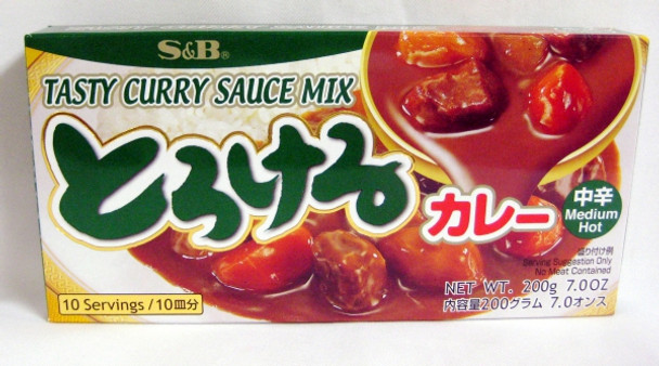 S&B Tasty Curry Japanese Curry Mix Medium Hot 7oz