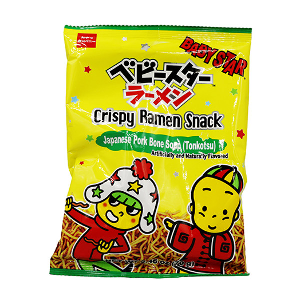 Baby Star Crispy Ramen Snack Japanese Pork Bone Soup 2.46 oz