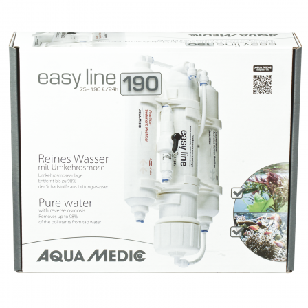 Aqua Medic Easy Ligne 190 – Filtre Osmose Inverse 170-190L/j, Blanc, Pour Aquarium
