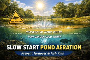 Slow-Starting Pond Aeration: Prevent Turnover & Fish Kills