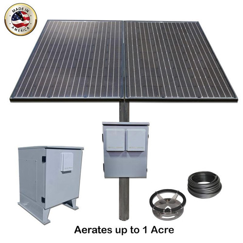 SD1-BB solar lake aerator with battery backup kit for ponds up to 1 acre