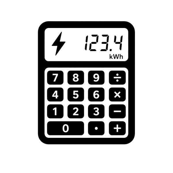 Electric usage calculator icon for estimating pond aerator operating cost