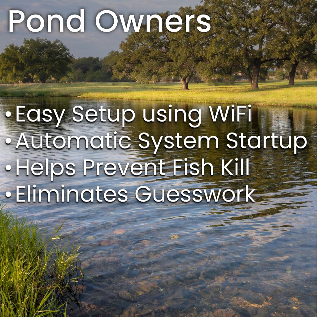 Pond owner benefits for Universal Slow Start Control aeration startup